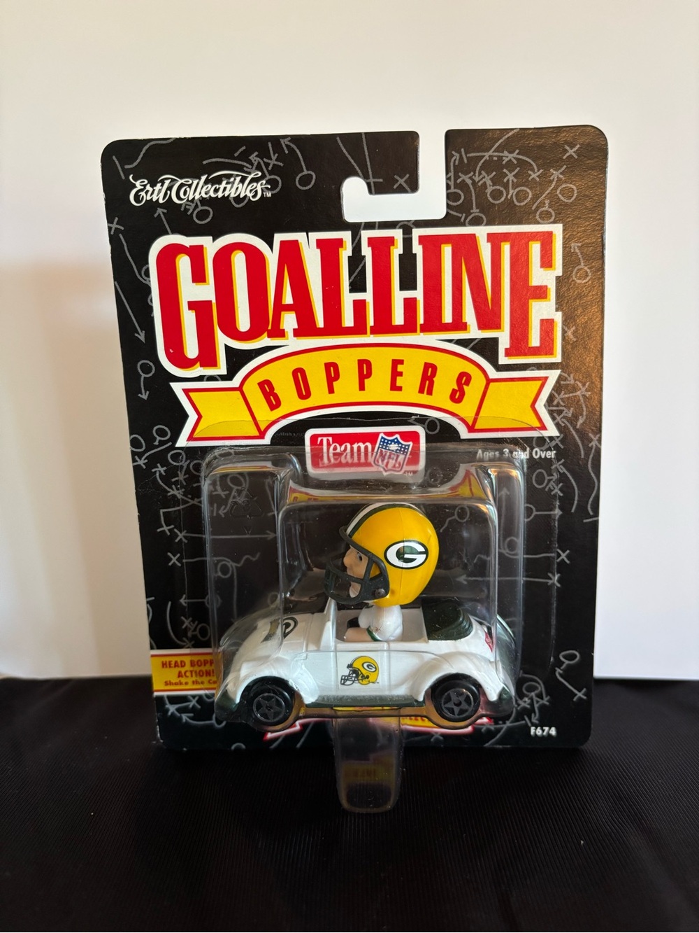 Green Bay Packers Ertl Goalline Boppers Collectible Die-Cast Metal Car 1996